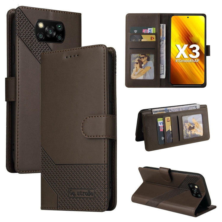 GQUTROBE Skin Feel Magnetic Leather Phone Case, For Xiaomi Mi 10 Lite, For Xiaomi Mi 11 Lite, For Xiaomi Poco F3, For Xiaomi Poco X3 NFC
