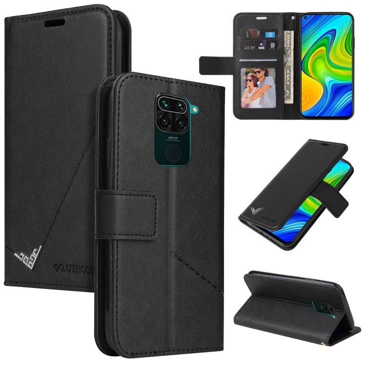GQUTROBE Right Angle Leather Phone Case, For Xiaomi Redmi Note 9 5G, For Xiaomi Redmi 9T, For Xiaomi Redmi Note 9S, For Xiaomi Redmi Note 9