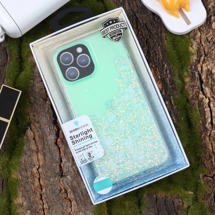 For iPhone 14 Pro Max DFANS DESIGN Snowflake Starlight Shining Phone Case(Green)