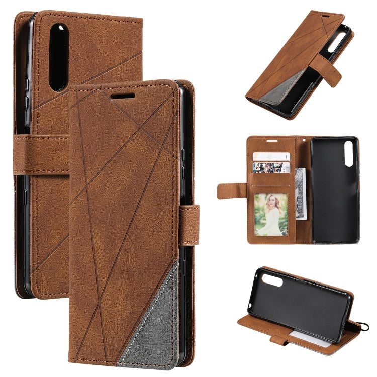 Skin Feel Splicing Leather Phone Case, For Xiaomi Redmi 10A, For OPPO Find X5, For Xiaomi Redmi 10 Prime+ 5G, For Sony Xperia 1 IV