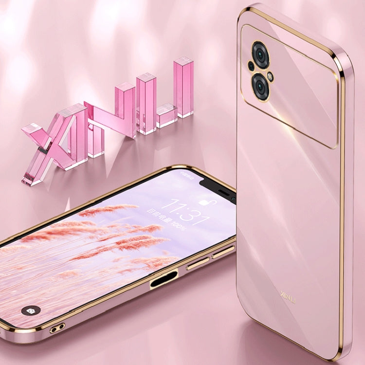 XINLI Straight Edge 6D Electroplate TPU Phone Case, For Xiaomi Poco M4 5G, For Xiaomi Poco M4 Pro, For Xiaomi Poco C40