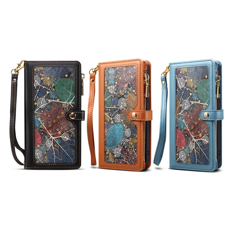 ESEBLE Star Series Lanyard Zipper Wallet RFID Leather Case, For Samsung Galaxy A54 5G, For Samsung Galaxy A14 5G