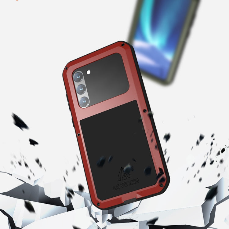 For Samsung Galaxy S23+ 5G LOVE MEI Metal Shockproof Life Waterproof Dustproof Phone Case(White)