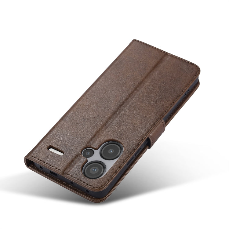 For Xiaomi Redmi Note 13 Pro+ LC.IMEEKE Calf Texture Leather Phone Case(Coffee)
