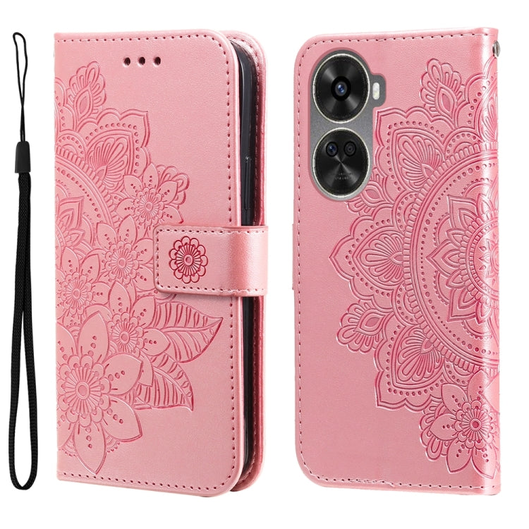 Seven-petal Flowers Embossing Leather Phone Case, For Huawei nova 13 / nova 12, For Huawei Enjoy 70 Pro, For Huawei Enjoy 70, For Huawei nova 11 SE