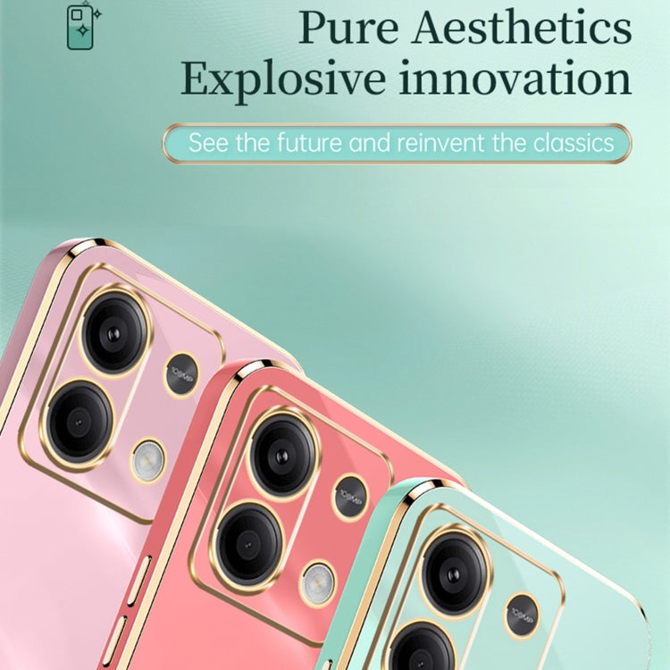 For Xiaomi Redmi Note 13 Pro 4G XINLI Straight Edge 6D Electroplate TPU Phone Case(Cherry Purple)