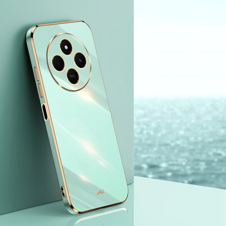 XINLI Straight Edge 6D Electroplate TPU Phone Case, For Redmi Note 14 4G 163.25mm, For Redmi Note 14 5G Global, For Redmi 14 4G