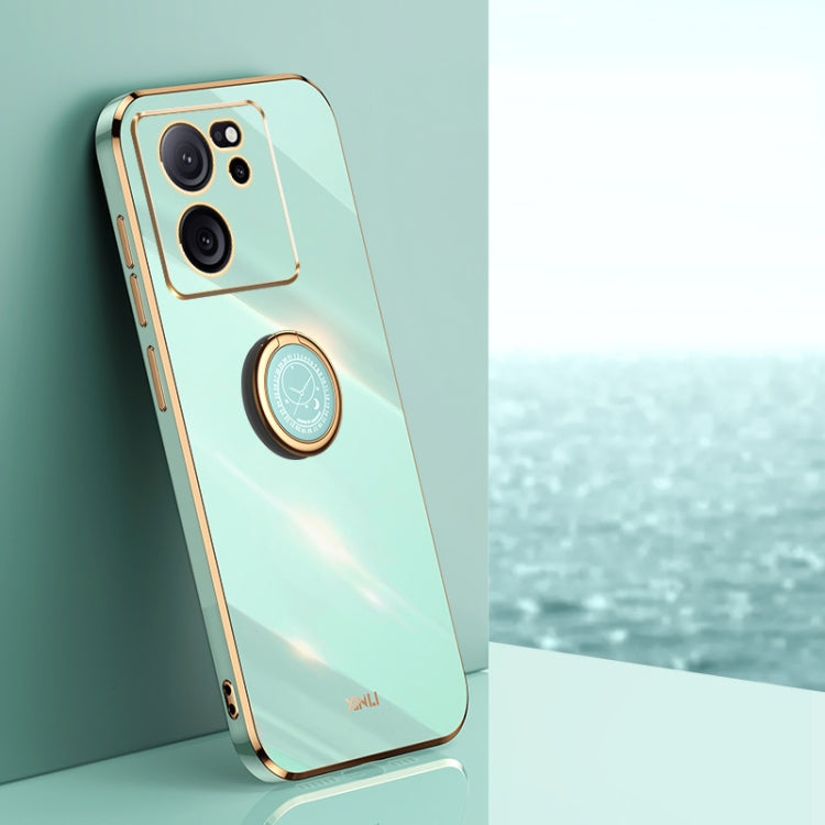 XINLI Straight Edge 6D Electroplate TPU Phone Case with Ring Holder, For Xiaomi Redmi Note 13 Pro+, For Xiaomi Redmi Note 13 Pro, For Xiaomi Redmi K60 Ultra / Mi 13T