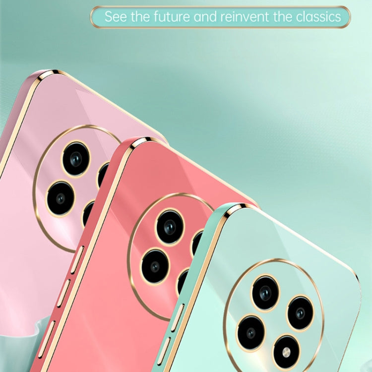 For Realme 13 Pro Global XINLI Straight 6D Plating Gold Edge TPU Phone Case(Cherry Purple)