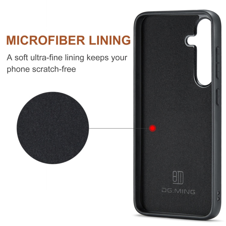 For Samsung Galaxy S24+ 5G DG.MING M2 Series 3-Fold Multi Card Bag + Magnetic Phone Case(Coffee)