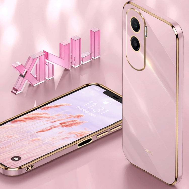 For Honor X50i 5G XINLI Straight Edge 6D Electroplate TPU Phone Case(Hawthorn Red)
