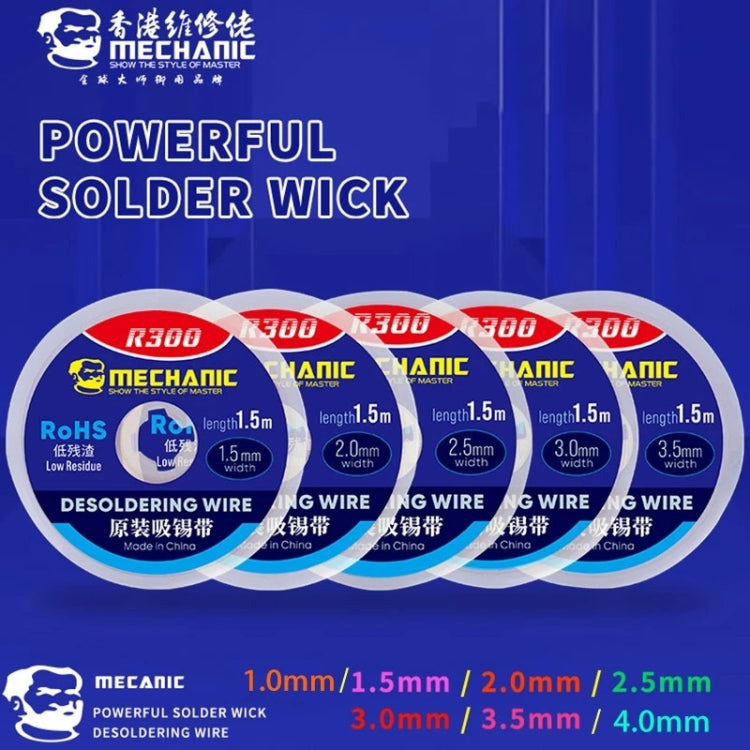 MECHANIC R300 1.5M Suction Tin Wire, Width:4MM