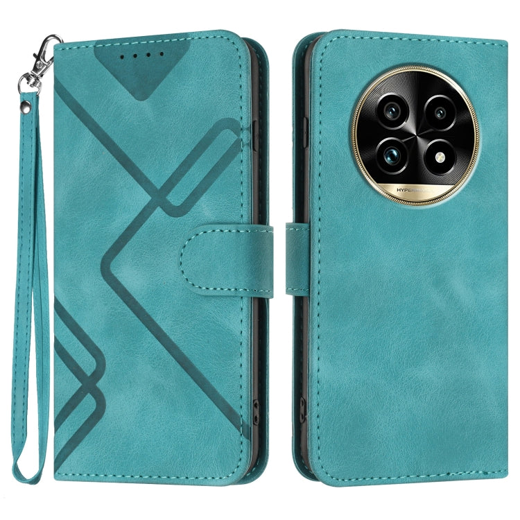Line Pattern Skin Feel Leather Phone Case, For Realme 14x Global, For Realme C75 Global, For Realme GT7 Pro, For Realme 13 Pro / 13 Pro+ Global