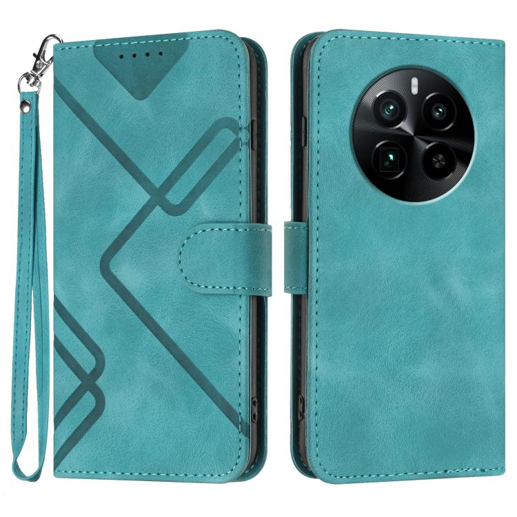 Line Pattern Skin Feel Leather Phone Case, For Realme GT 6 / GT 6T, For Realme C63 / C61 Global, For Realme 12 Lite / C67 4G Global, For Realme GT5 Pro