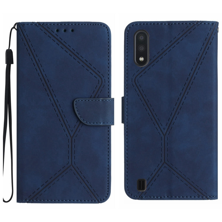 Stitching Embossed Leather Phone Case, For Samsung Galaxy A03s 165.8mm, For Samsung Galaxy A03s 166mm, For Samsung Galaxy A04e / M04 4G, For Samsung Galaxy A10 / M10