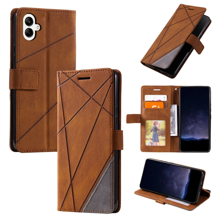 Skin Feel Splicing Leather Phone Case, For Samsung Galaxy S24+ 5G, For Samsung Galaxy S24 5G, For Samsung Galaxy A15, For Samsung Galaxy A05