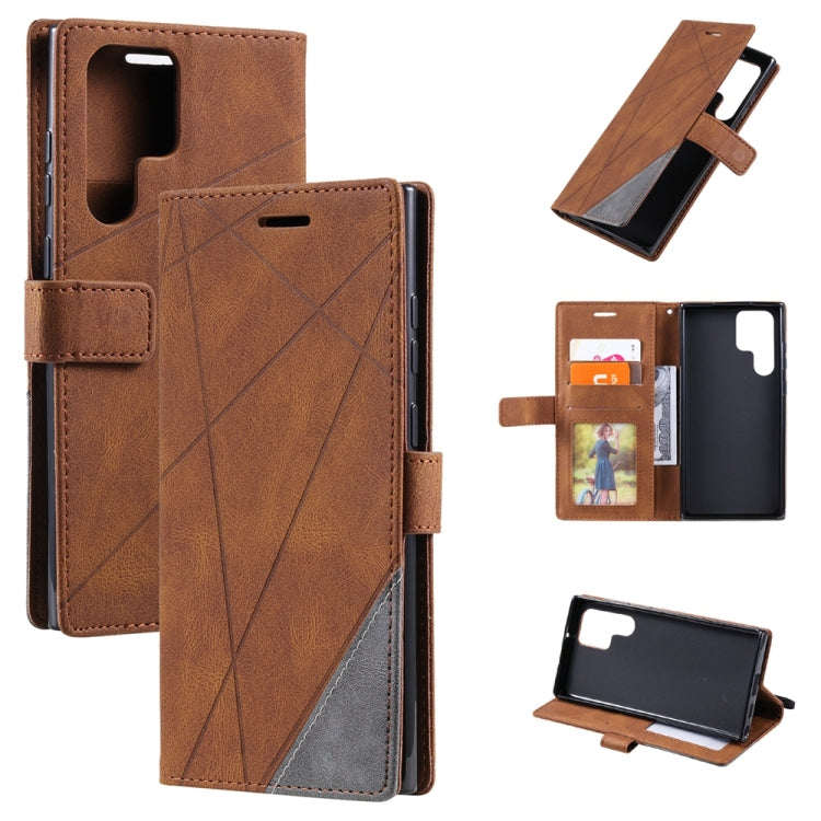 Skin Feel Splicing Leather Phone Case, For Samsung Galaxy Xcover 7, For Samsung Galaxy A55 5G, For Samsung Galaxy A35 5G, For Samsung Galaxy S24 Ultra 5G