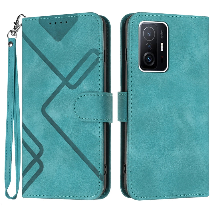 Line Pattern Skin Feel Leather Phone Case, For Xiaomi Redmi 10/10 2022/10 Prime, For Xiaomi Poco F3/11i/Redmi K40, For Xiaomi Redmi Note 11 4G Global, For Xiaomi 11T/11T Pro