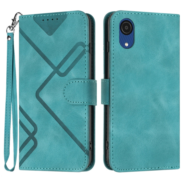 Line Pattern Skin Feel Leather Phone Case, For Samsung Galaxy M33 5G Global, For Samsung Galaxy A53 5G, For Samsung Galaxy A73 5G, For Samsung Galaxy A03 Core