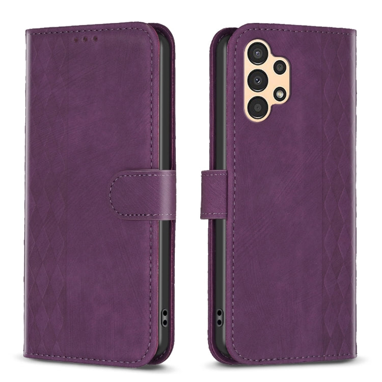 Plaid Embossed Leather Phone Case, For Samsung Galaxy S20 Ultra, For Samsung Galaxy A03s / A02s, For Samsung Galaxy A12, For Samsung Galaxy A13 4G/5G