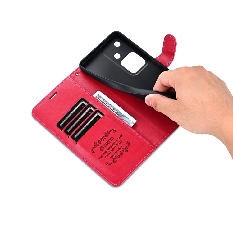 For vivo S18 AZNS Sheepskin Texture Flip Leather Phone Case(Red)