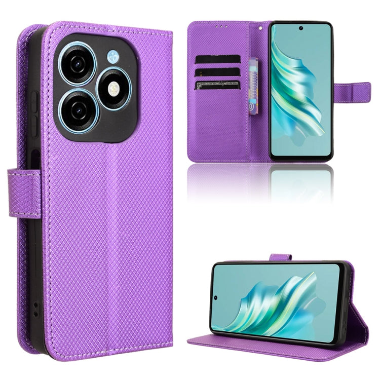 Diamond Texture Leather Phone Case, For Tecno Spark 20 Pro+ 4G, For Tecno Spark 20 Pro 4G, For Tecno Spark Go 2024, For Tecno Spark 20 4G