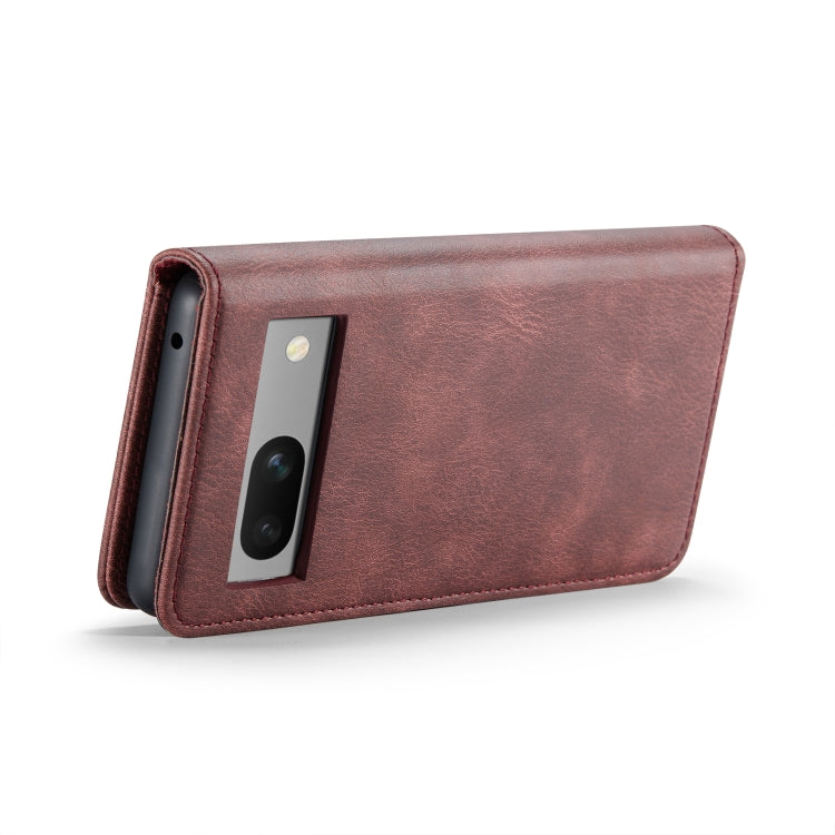For Google Pixel 8a DG.MING Crazy Horse Texture Detachable Magnetic Leather Phone Case(Red)