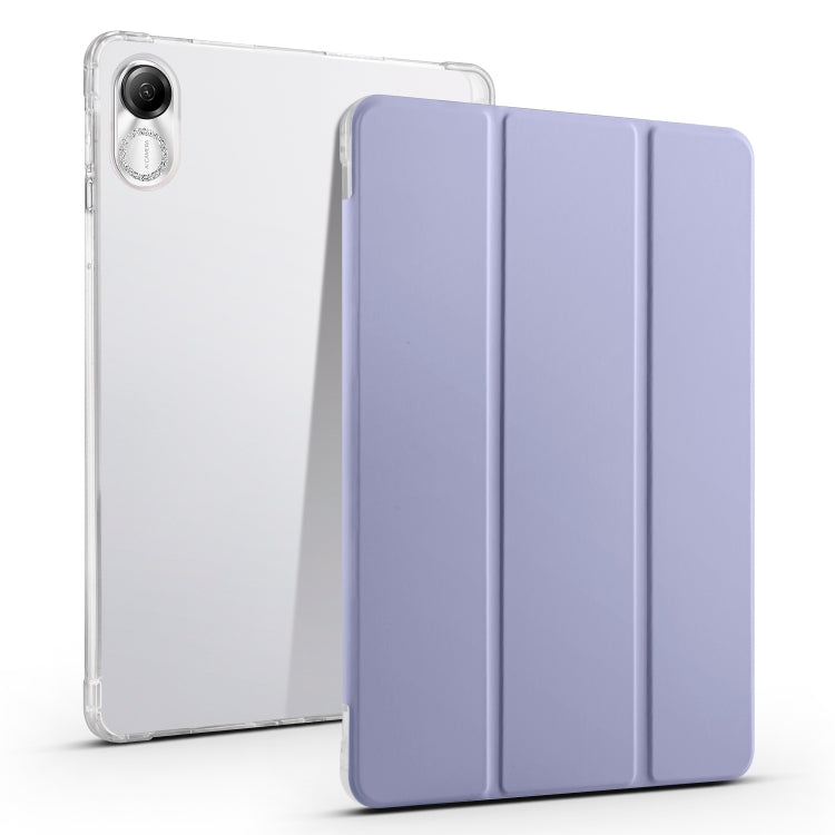 3-fold Clear TPU Smart Leather Tablet Case with Pen Slot, For Xiaomi Pad 7 / 7 Pro, For Xiaomi Redmi Pad Pro 12.1