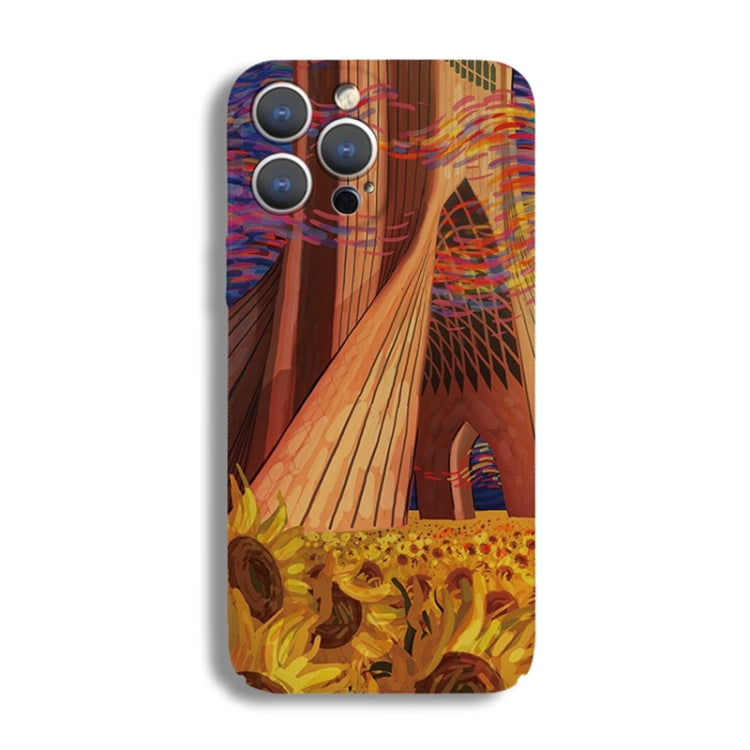 Precise Hole Oil Painting Pattern PC Phone Case, For iPhone 15 Pro Max, For iPhone 15 Pro