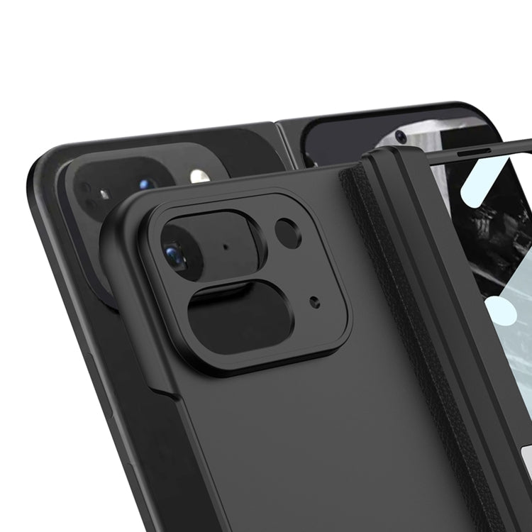 For Google Pixel 9 Pro Fold GKK Integrated Fold Hinge Full Coverage Phone Case with Holder(White)