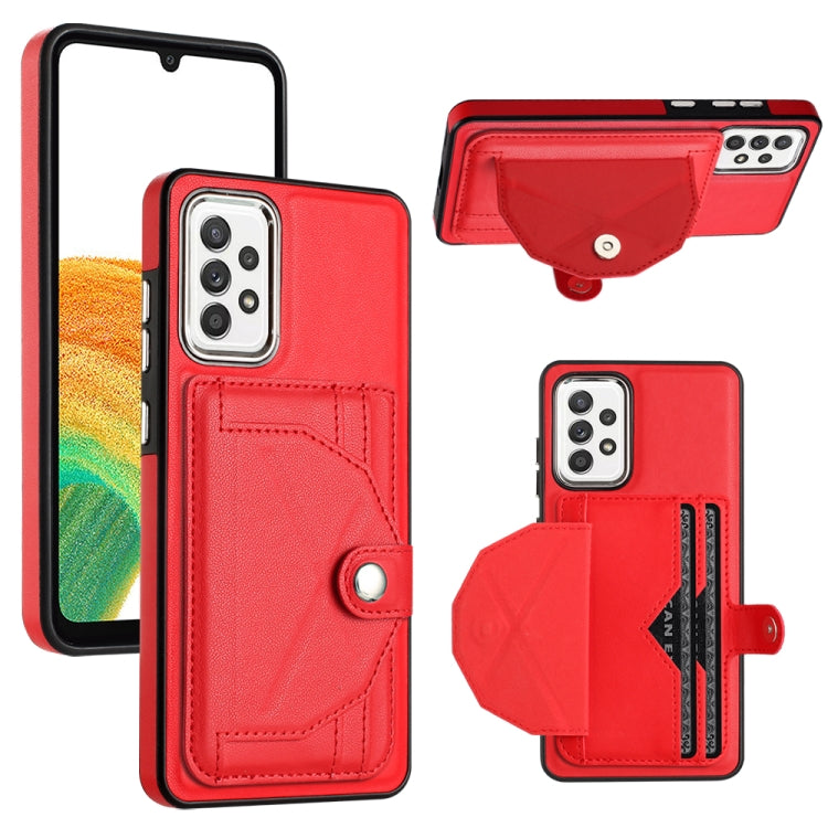 Shockproof Leather Phone Case with Card Holder, For Samsung Galaxy A23 4G / F23 5G / M23 5G, For Samsung Galaxy A53 5G, For Samsung Galaxy A73 5G, For Samsung Galaxy A33 5G