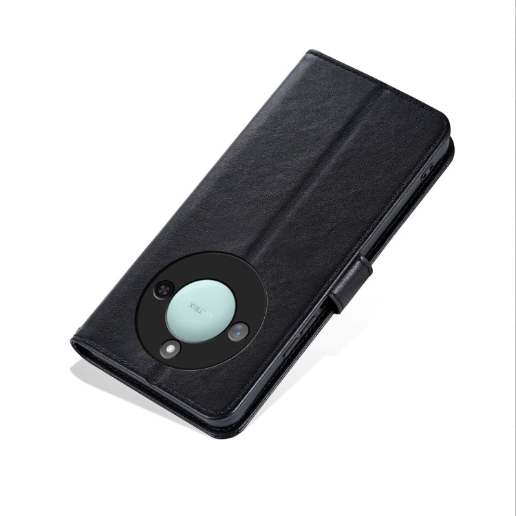 For Honor X60 AZNS Sheepskin Texture Flip Leather Phone Case(Black)