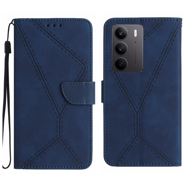 Stitching Embossed Leather Phone Case, For Realme 14 5G Global / P3 5G Global, For Realme P3 Pro 5G Global, For Realme 14 Pro+ 5G, For Realme C75 4G