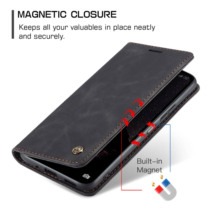 For Xiaomi Redmi Note 13 5G CaseMe 013 Multifunctional Horizontal Flip Leather Phone Case(Black)