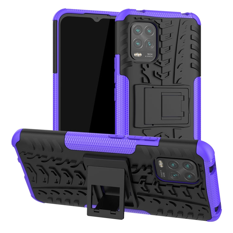 Tire Texture Shockproof TPU+PC Protective Case,with Holder, For Samsung Galaxy A31, For Samsung Galaxy M11, For Xiaomi Mi 10 Lite 5G