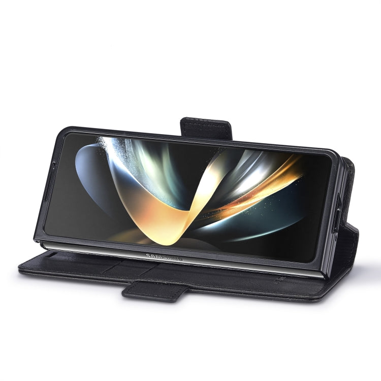 For Samsung Galaxy Z Fold6 5G LC.IMEEKE RFID Anti-theft Leather Phone Case(Black)