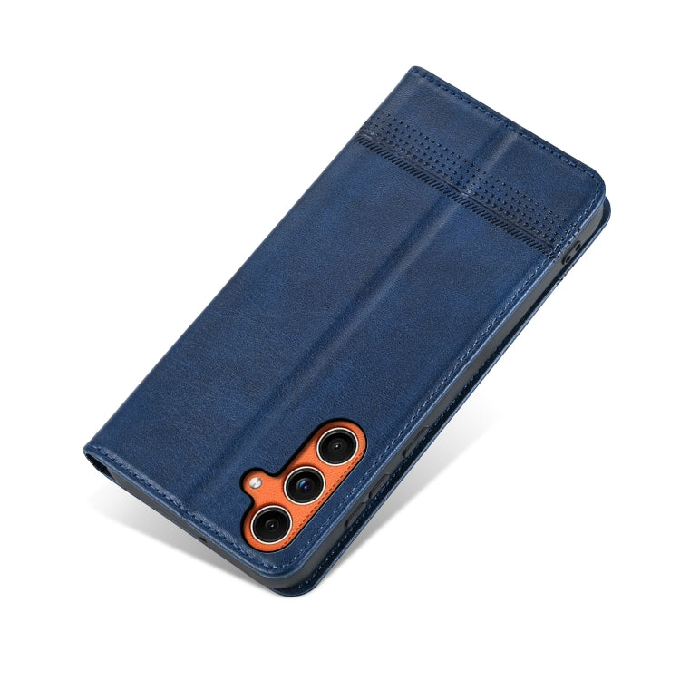 For Samsung Galaxy C55/M55 AZNS Magnetic Calf Texture Flip Leather Phone Case(Dark Blue)