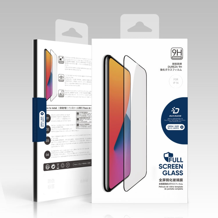 For iPhone 16 10pcs DUX DUCIS 0.33mm 9H Medium Alumina Tempered Glass Film