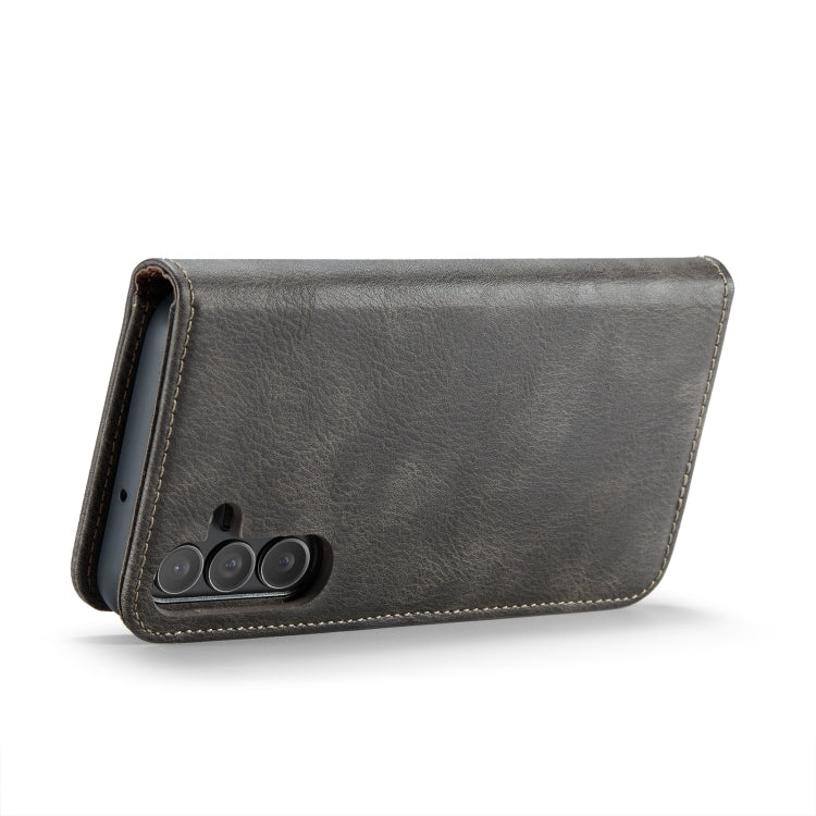 For Samsung Galaxy A15 5G / A15 4G DG.MING Crazy Horse Texture Detachable Magnetic Leather Case(Grey)