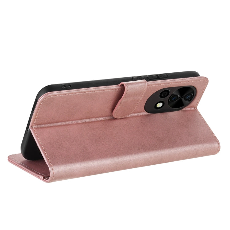 For Huawei nova 12 Pro AZNS Skin Feel Calf Texture Flip Leather Phone Case(Rose Gold)