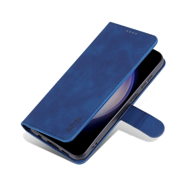 For Samsung Galaxy A05 AZNS Skin Feel Calf Texture Flip Leather Phone Case(Blue)