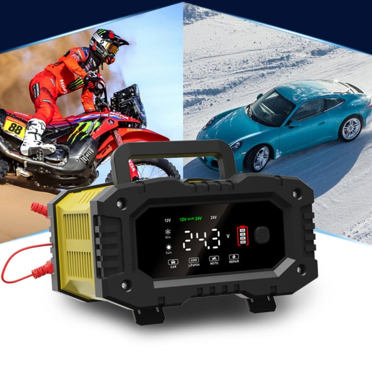 FOXSUR 12V / 24V 10A Portable Motorcycle Car Smart Battery Charger(AU Plug)