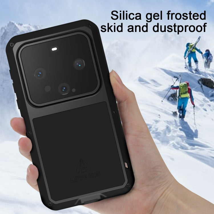 For Huawei Mate 60 LOVE MEI Metal Shockproof Life Waterproof Dustproof Phone Case(Black)