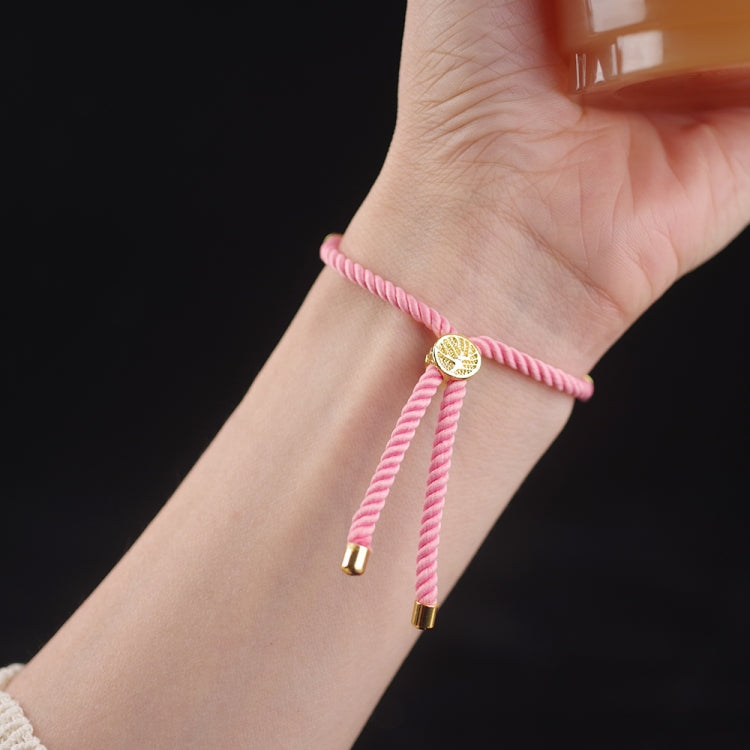 For Xiaomi Smart Band 10 / 9 / 8 Mibbs Milan Cord Bracelet Watch Band(Pink)