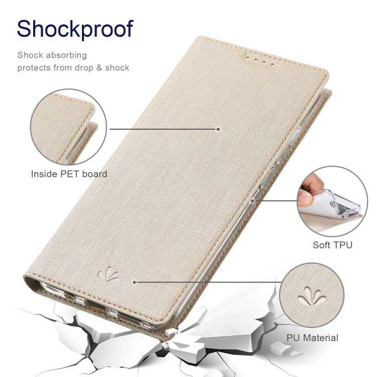 For Samsung Galaxy A35 5G ViLi DMX Series TPU + PU Leather Magnetic Phone Case(Gold)