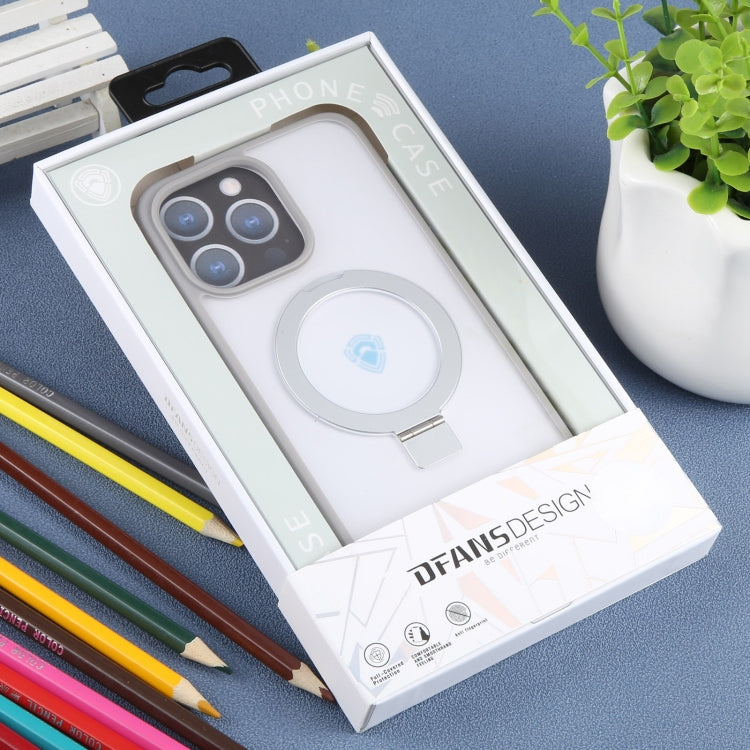 For iPhone 15 Pro Max DFANS DESIGN Frosted Magsafe Magnetic Holder Phone Case(Grey)