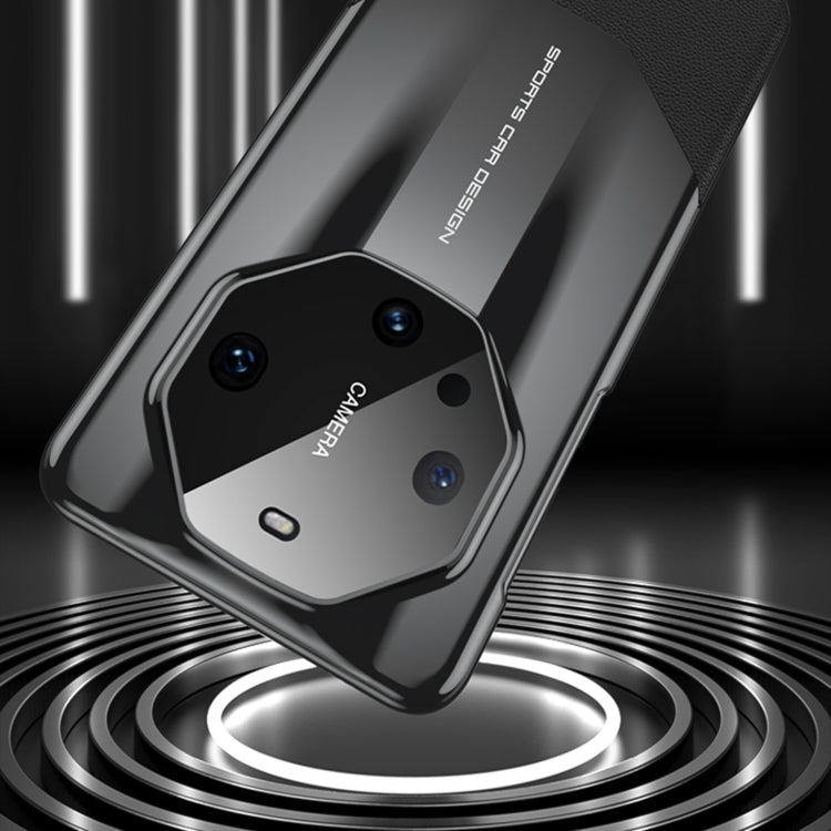 For Huawei Mate 60 Pro GKK Leather Supercar Shockproof Phone Case(Black)