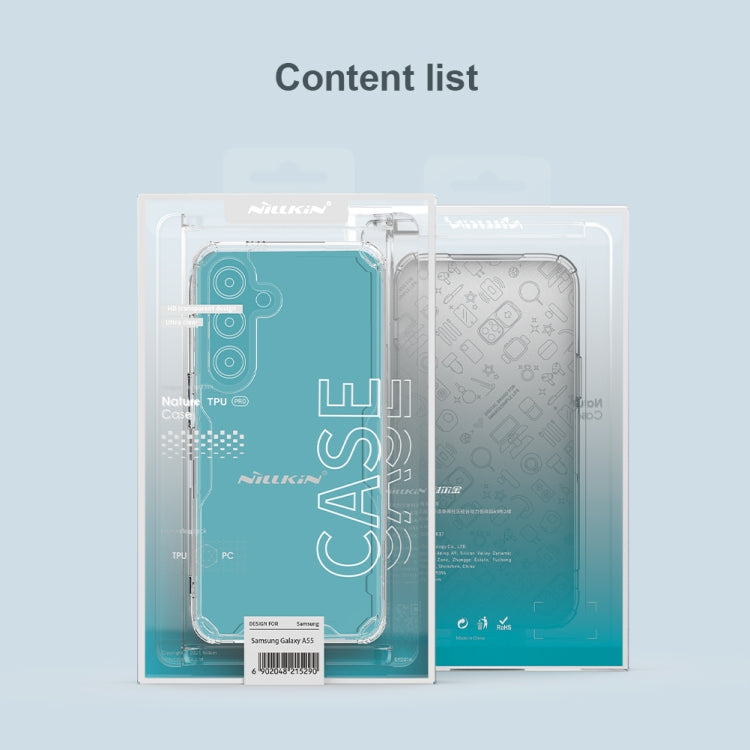 For Samsung Galaxy A55 NILLKIN PC + TPU Phone Case(Transparent)