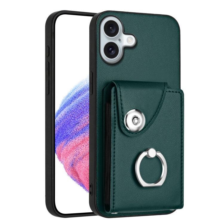 Organ Card Bag Ring Holder Phone Case, For iPhone Air, For iPhone 16 Pro Max, For iPhone 16 Pro, For iPhone 16 Plus