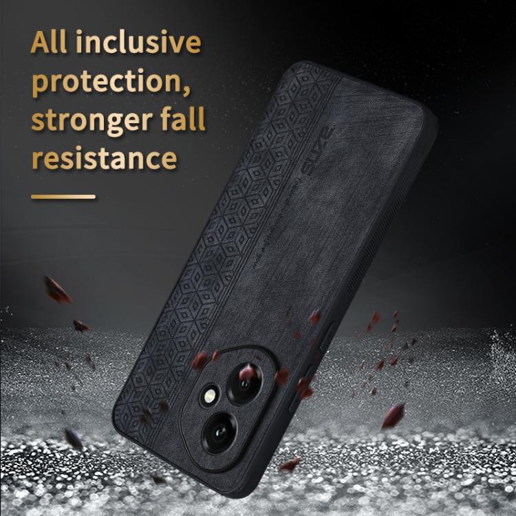 For Honor 400 Global 156.5mm AZNS 3D Embossed Skin Feel Phone Case(Sapphire Blue)